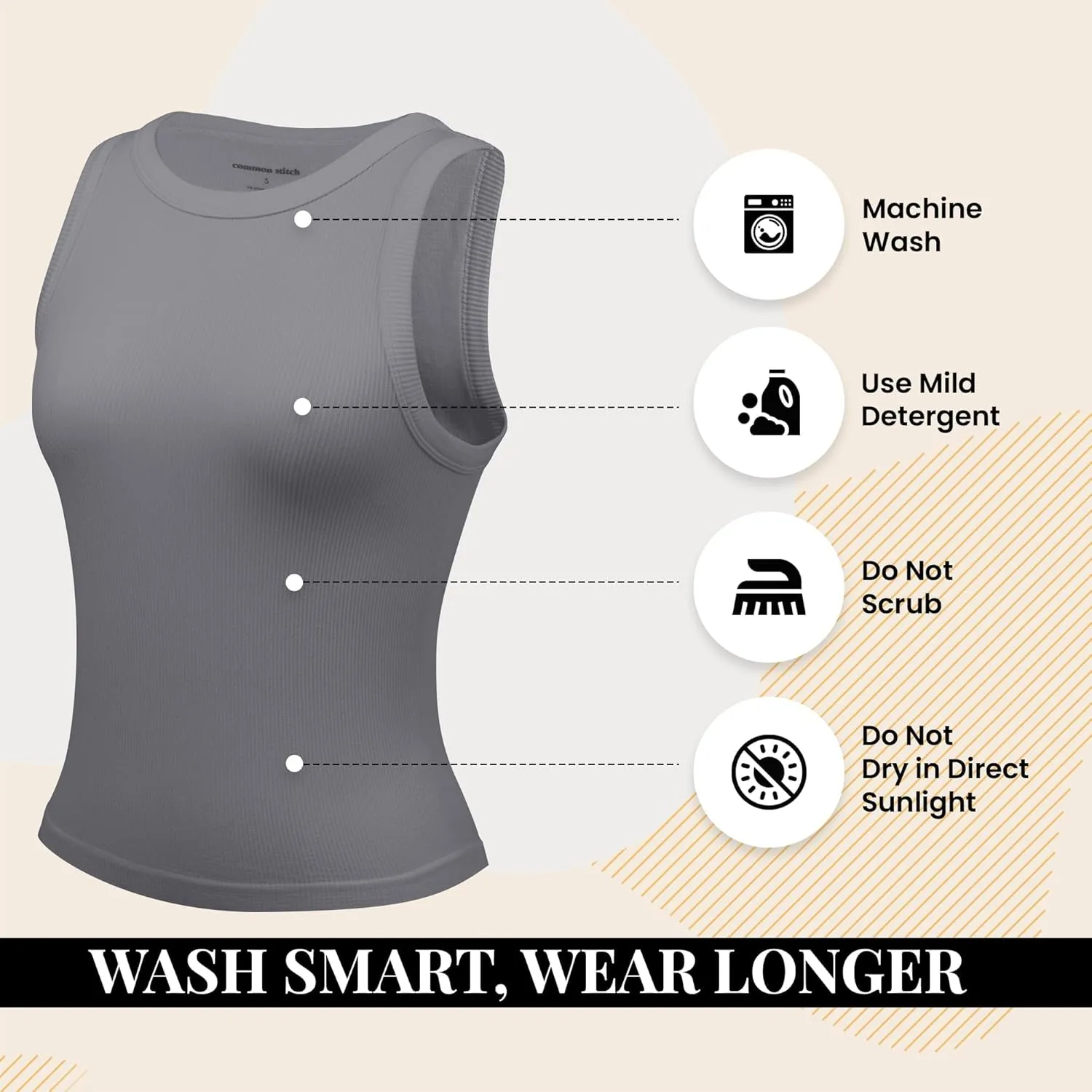 3 Pack Stretch Tank Tops for Women, Ribbed Seamless Crew Neck Womens Workout Crop Top Yoga Gym Shirts