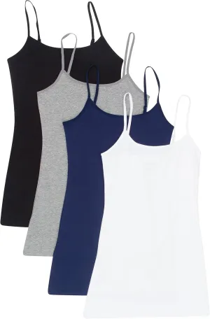 4 Pack Active Basic Women's Basic Tank Tops