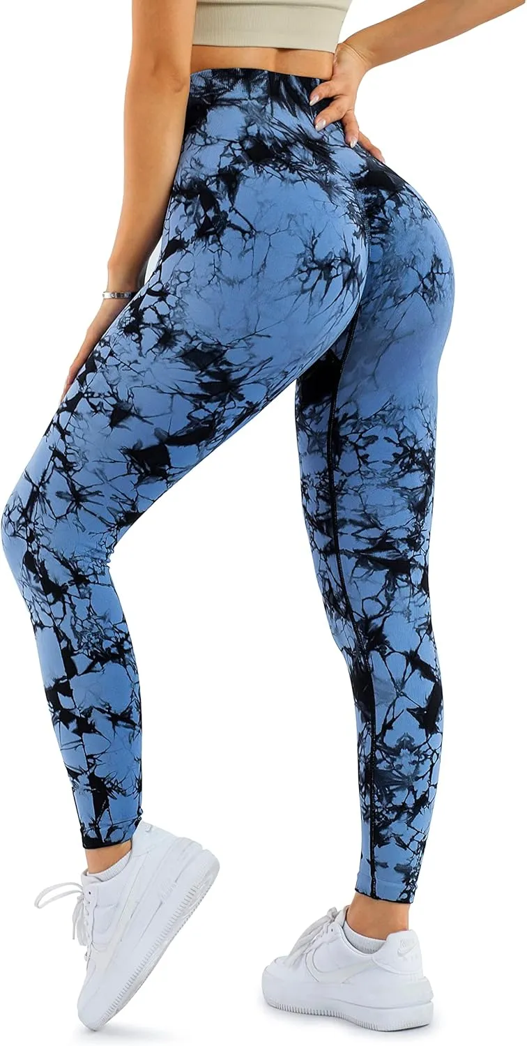 A AGROSTE Women Seamless Workout Leggings with Pockets Scrunch Butt Lifting Gym Leggings High Waisted Yoga Pants