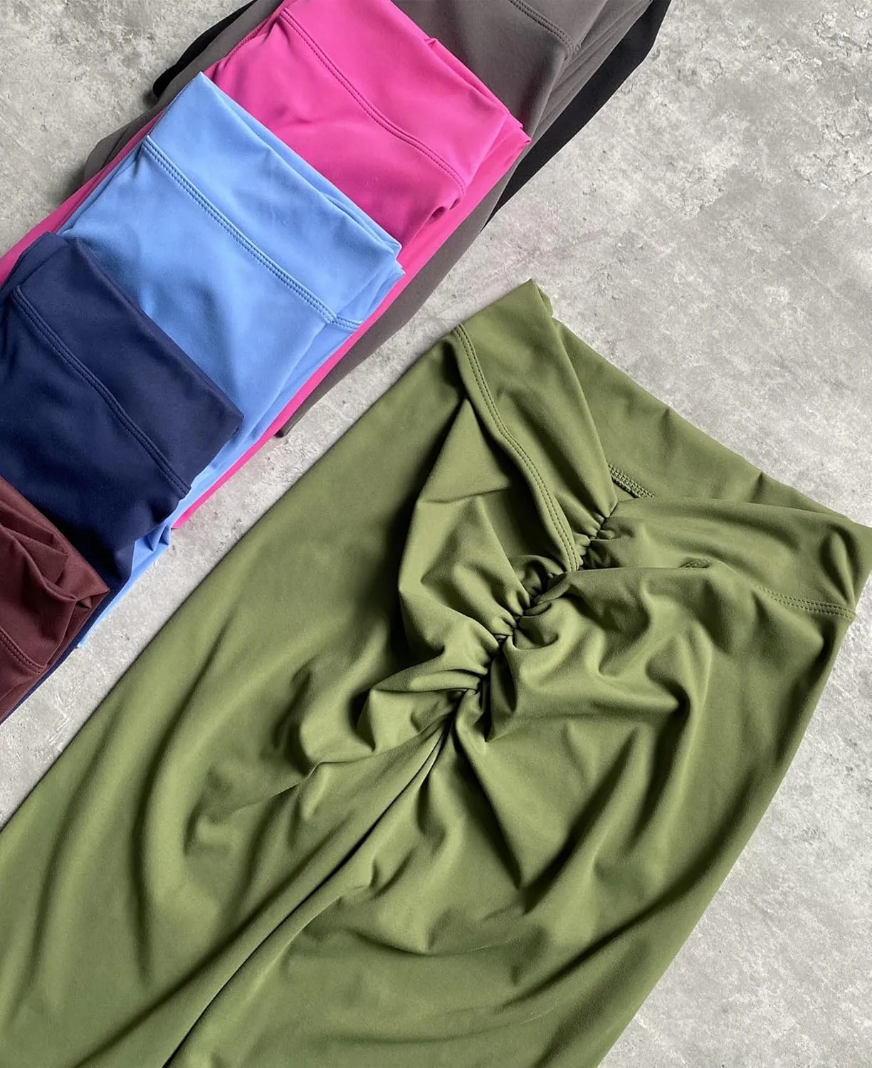 ABOCIW V Back Leggings for Women Buttery Soft Scrunch Butt Lifting Gym Workout Leggings High Waist Yoga Pants