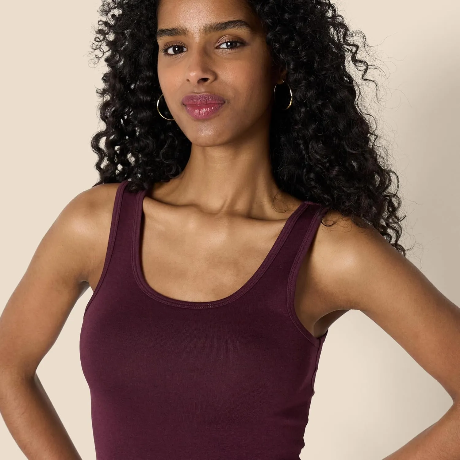 Amazon Essentials Women's Slim-Fit Tank, Pack of 4