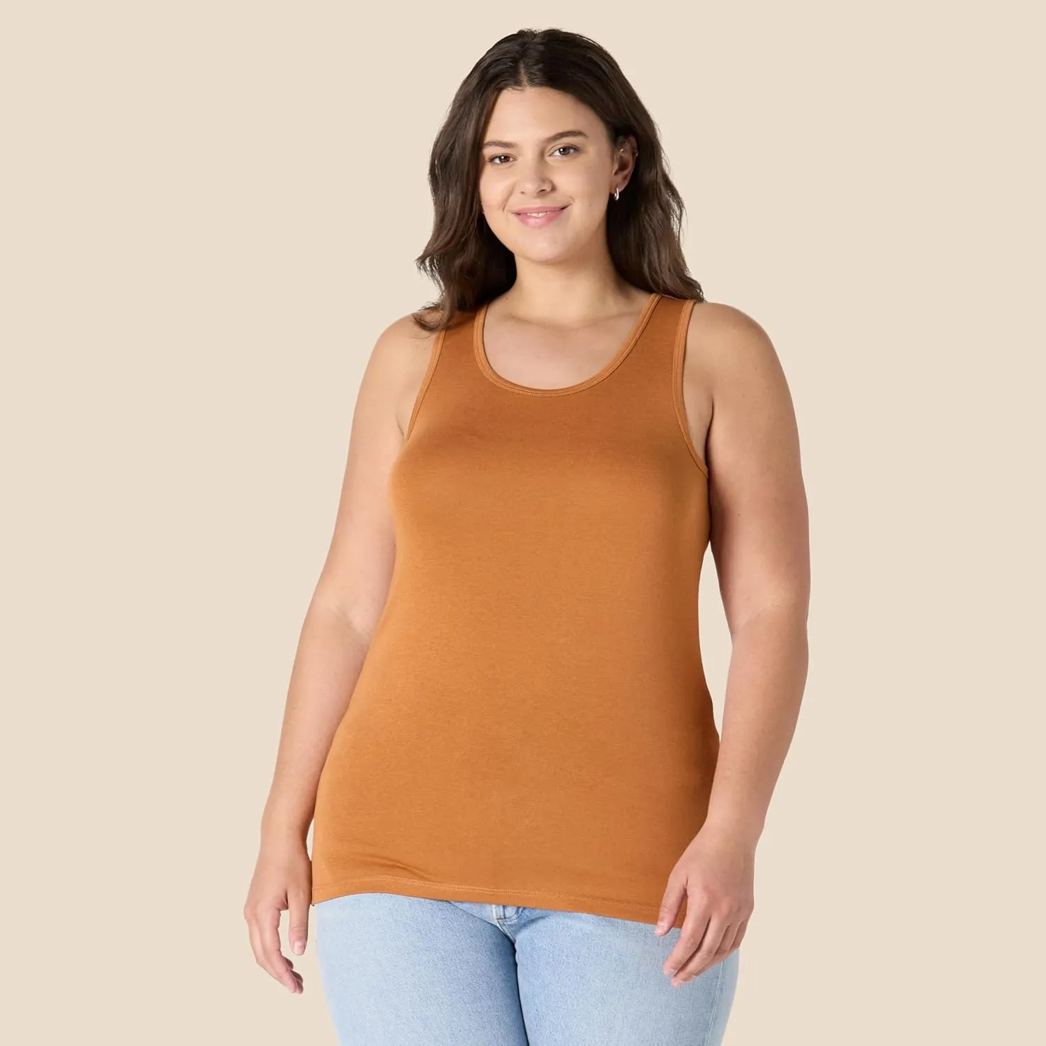 Amazon Essentials Women's Slim-Fit Tank, Pack of 4