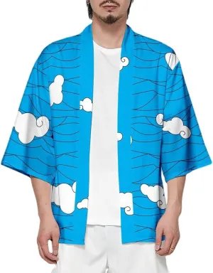 Anime Cosplay Costume Kimono Cardigan Kamado Nezuko Tanjirou Zenitsu Giyuu Cloak Cape Kimono Robe Outfit Halloween
