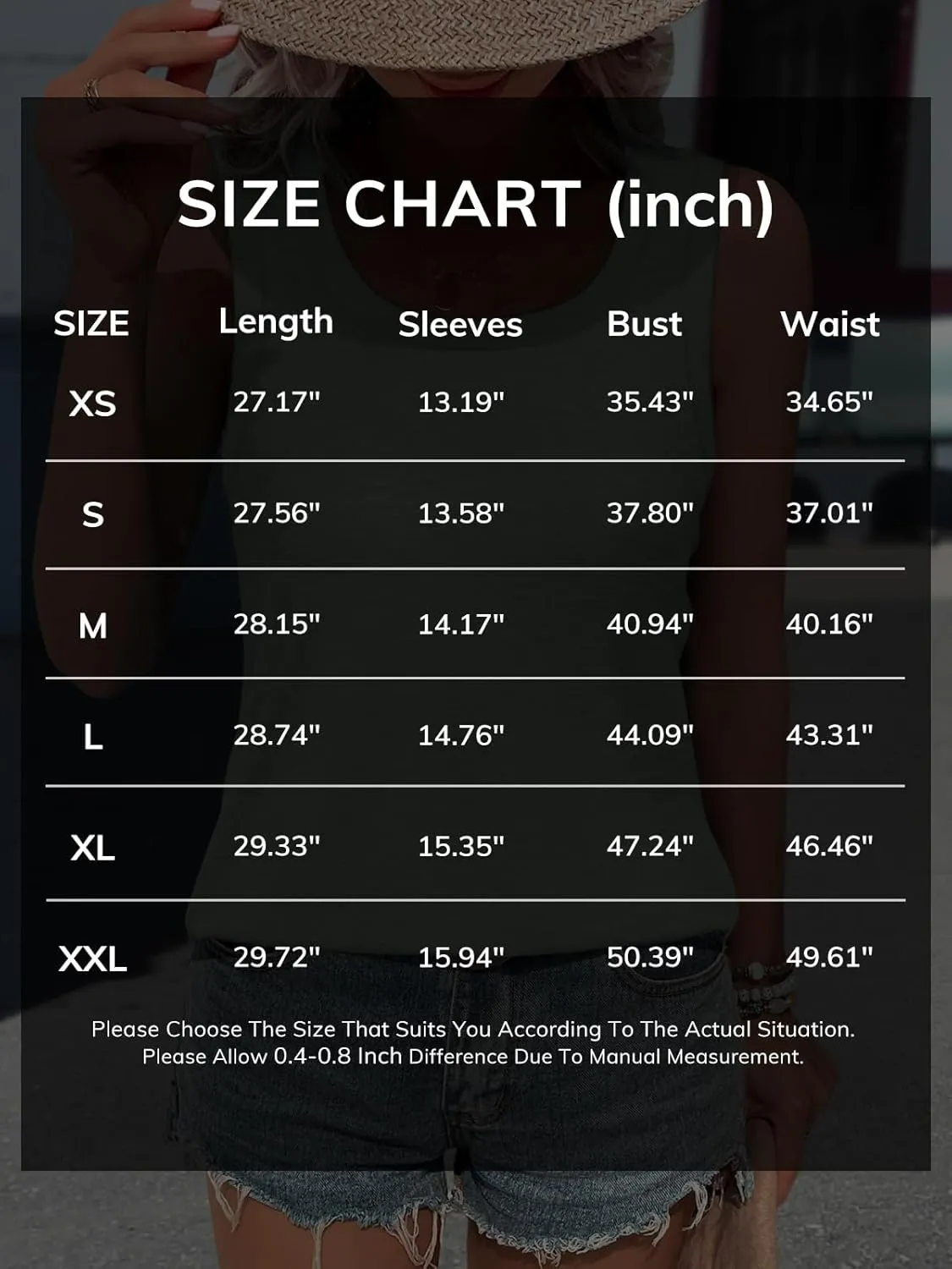 ATHMILE Womens Loose Fit Casual Flowy Tank Tops Round Neck Trendy Sleeveless Summer Beach Clothes Outfits