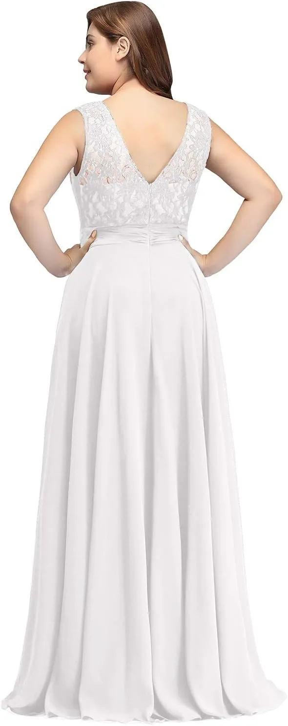 Babyonline Women Chiffon Long Mother of The Bride Dresses Plus Size Prom Dresses