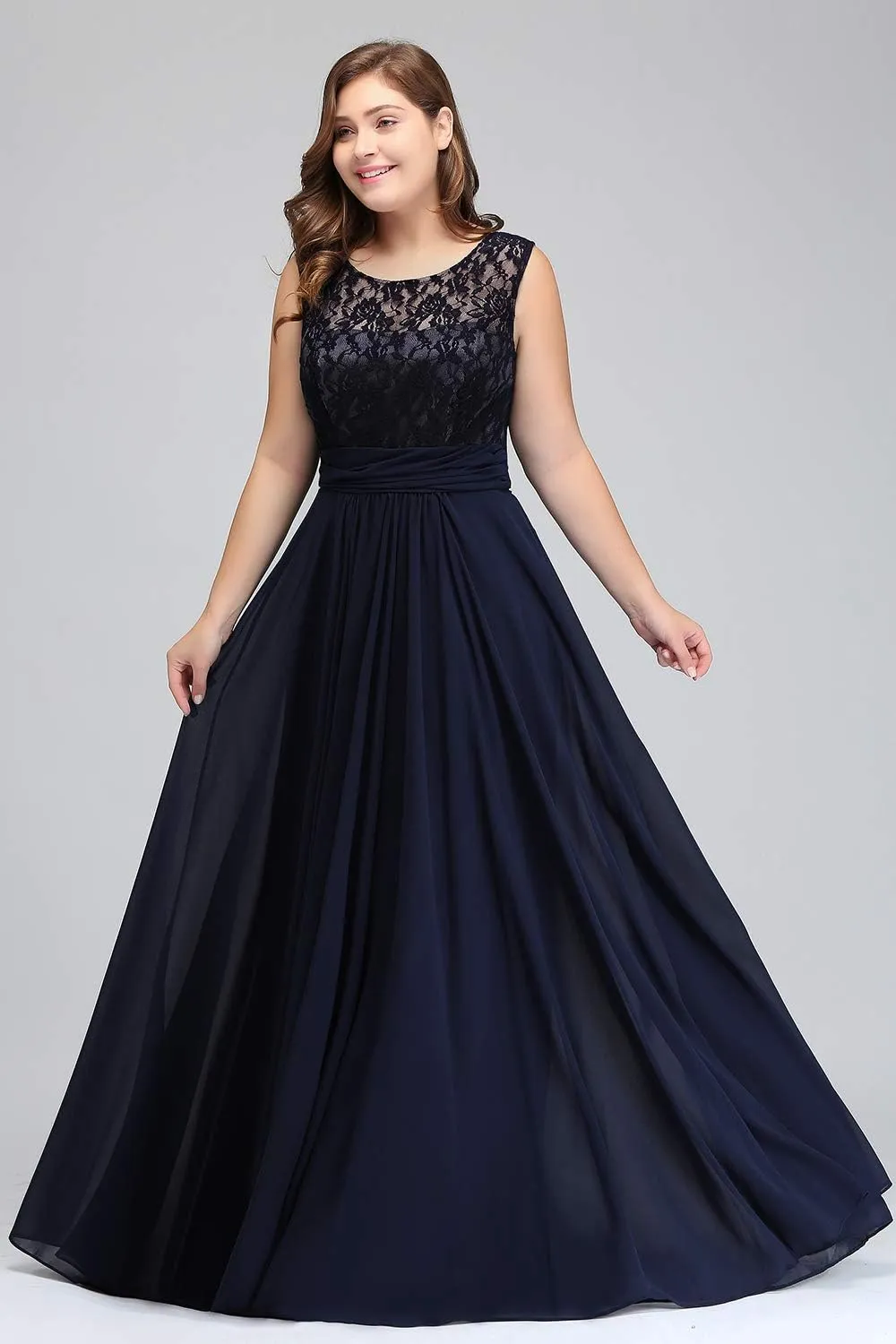 Babyonline Women Chiffon Long Mother of The Bride Dresses Plus Size Prom Dresses
