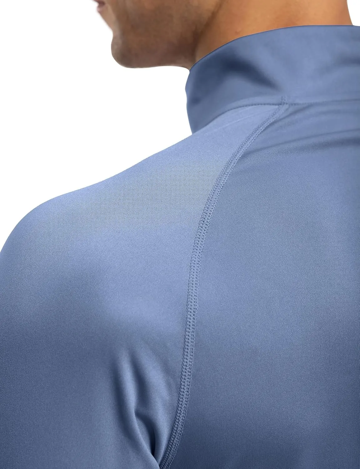 BASUDAM Men's Workout Shirts Quick Dry UPF 50  Sun Protection Long Sleeve Quarter Zip Pullover Athletic T-Shirts
