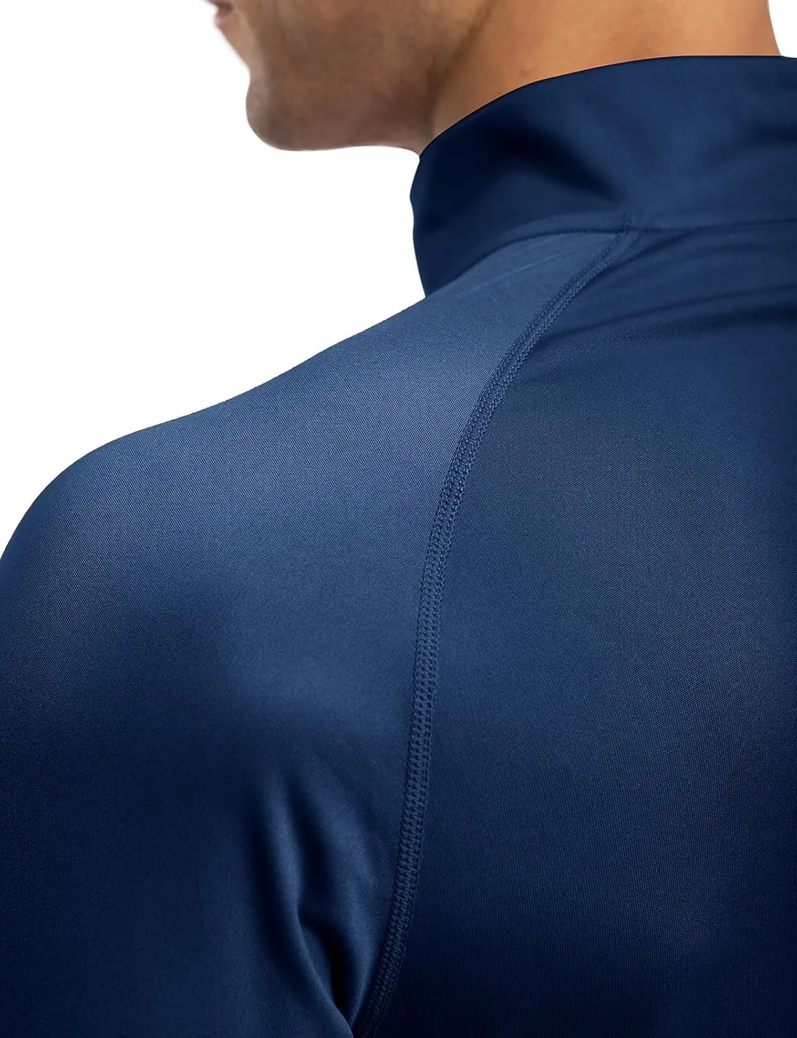 BASUDAM Men's Workout Shirts Quick Dry UPF 50  Sun Protection Long Sleeve Quarter Zip Pullover Athletic T-Shirts