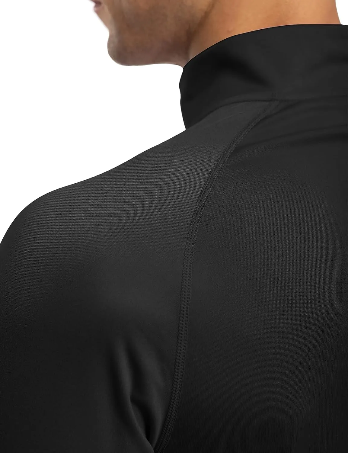 BASUDAM Men's Workout Shirts Quick Dry UPF 50  Sun Protection Long Sleeve Quarter Zip Pullover Athletic T-Shirts