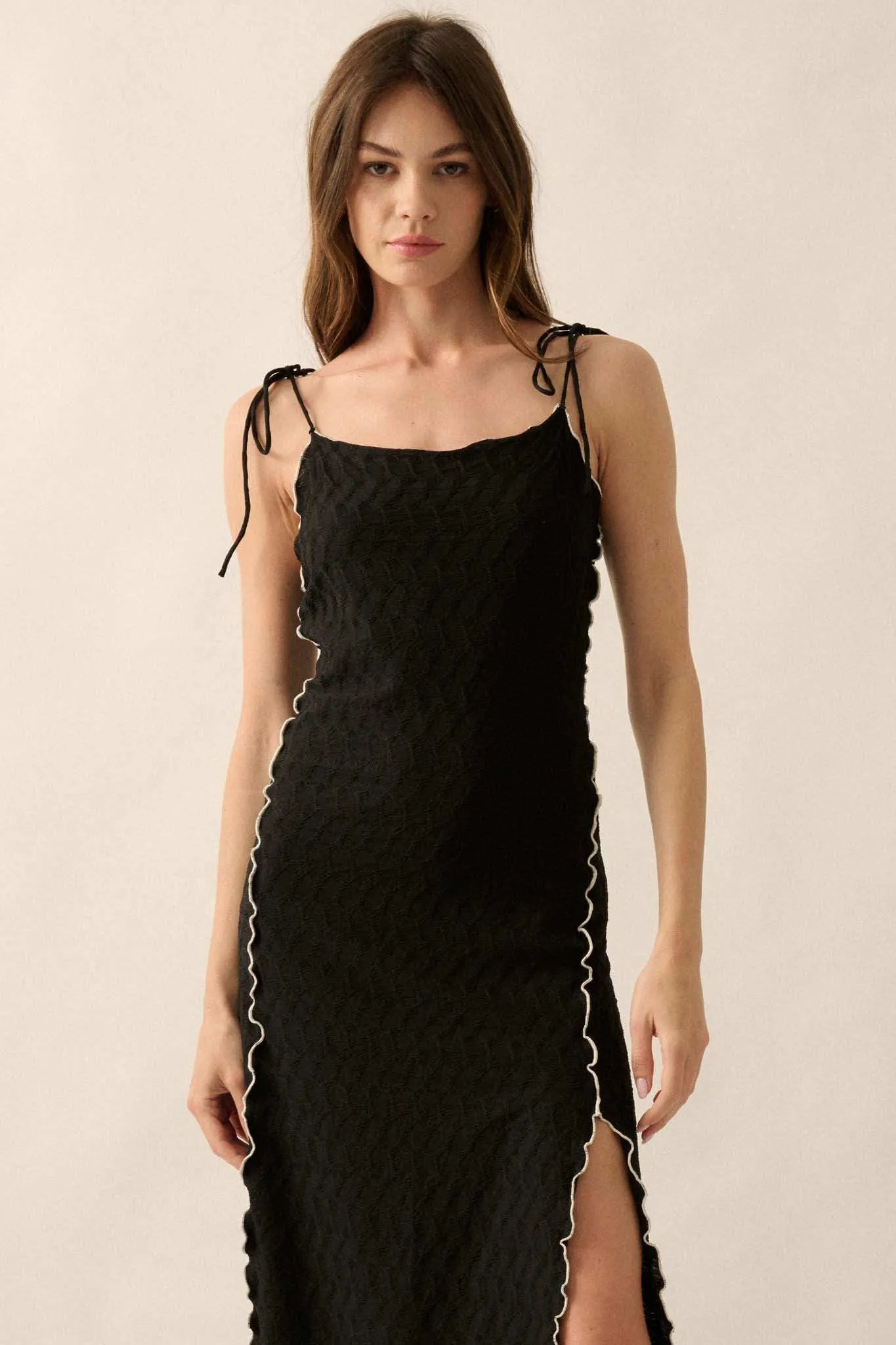 Beautiful Feeling Textured Knit Cami Maxi Dress
