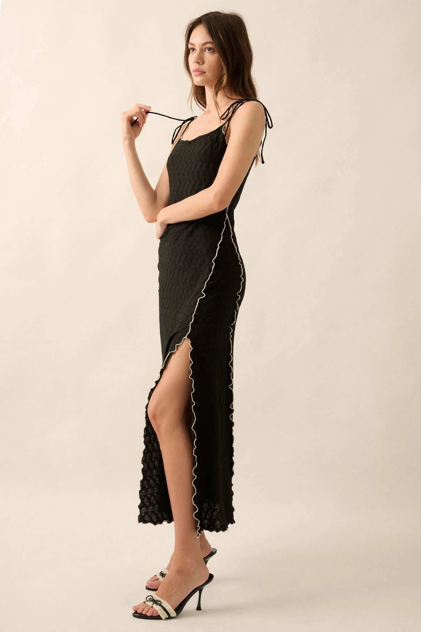 Beautiful Feeling Textured Knit Cami Maxi Dress