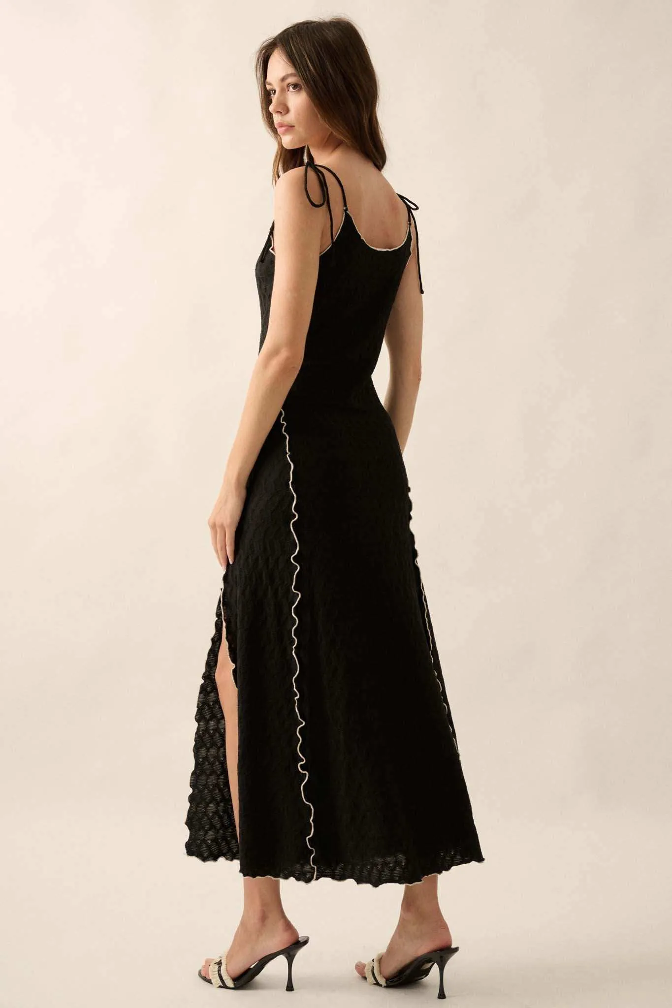 Beautiful Feeling Textured Knit Cami Maxi Dress