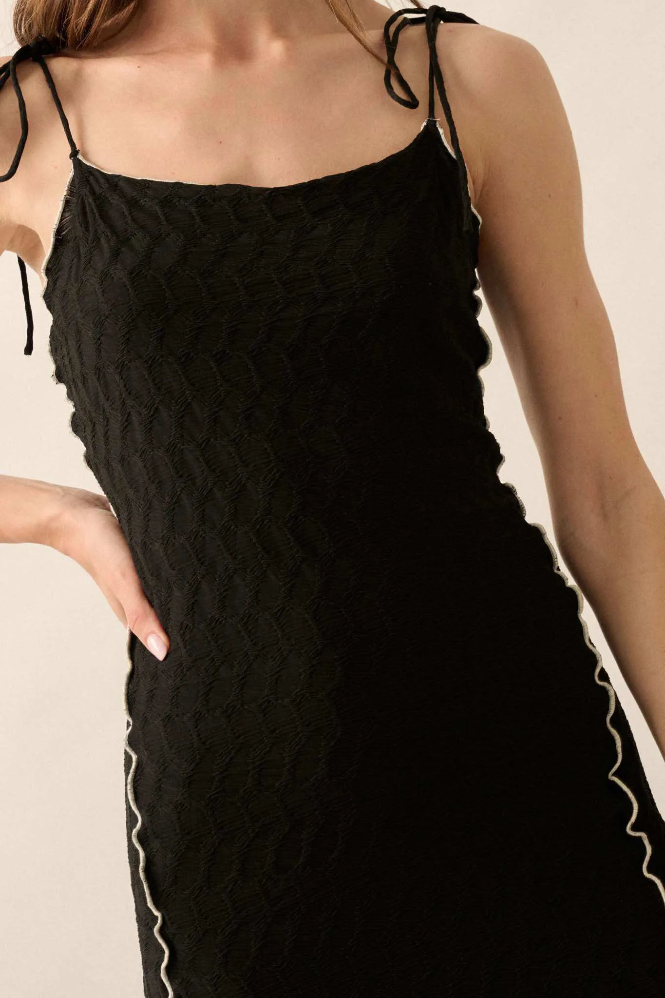 Beautiful Feeling Textured Knit Cami Maxi Dress