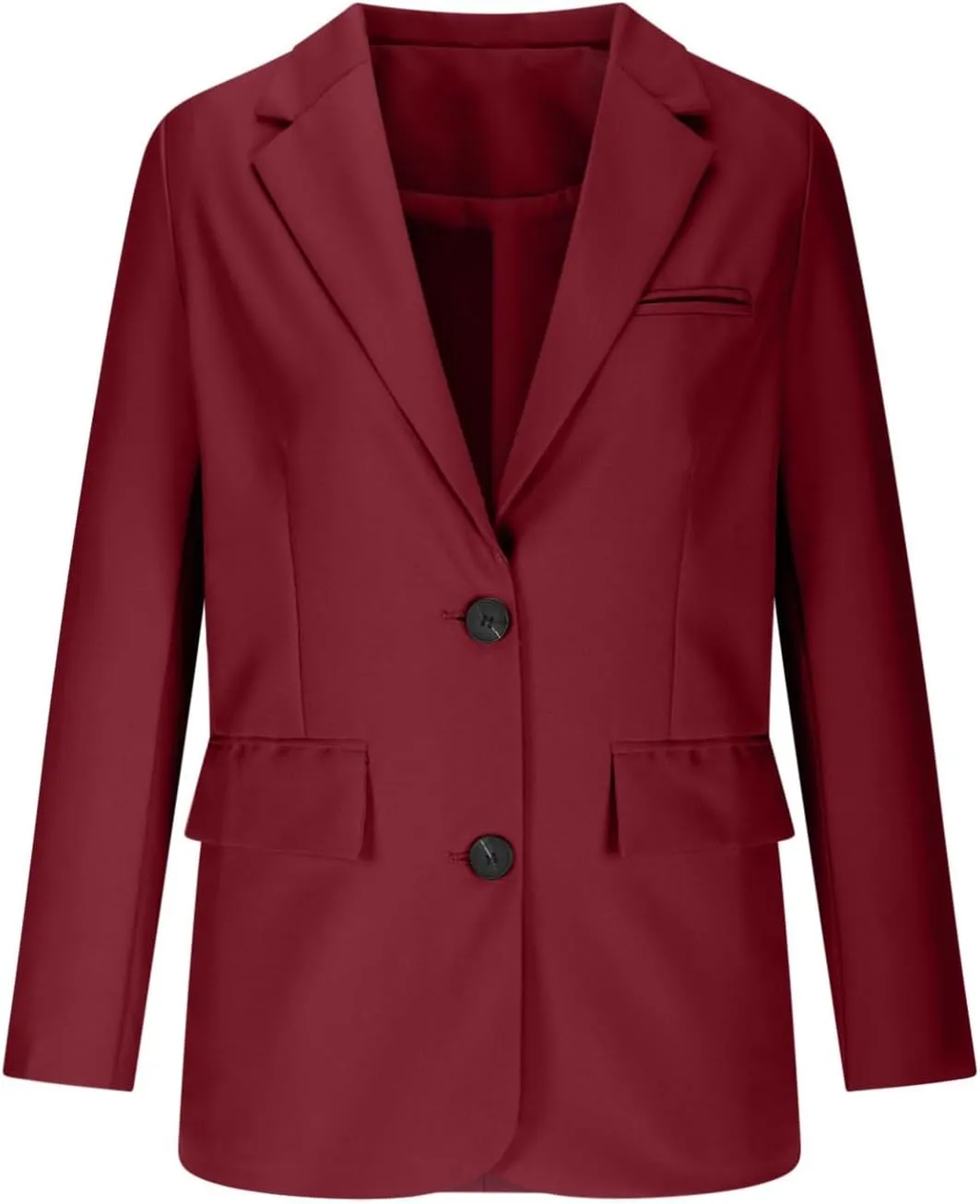 Binmer Women's Open Front Blazer Bussiness Casual Long Sleeve Lapel Work Office Jackets with Shoulder Pads Fall Fashion 2024