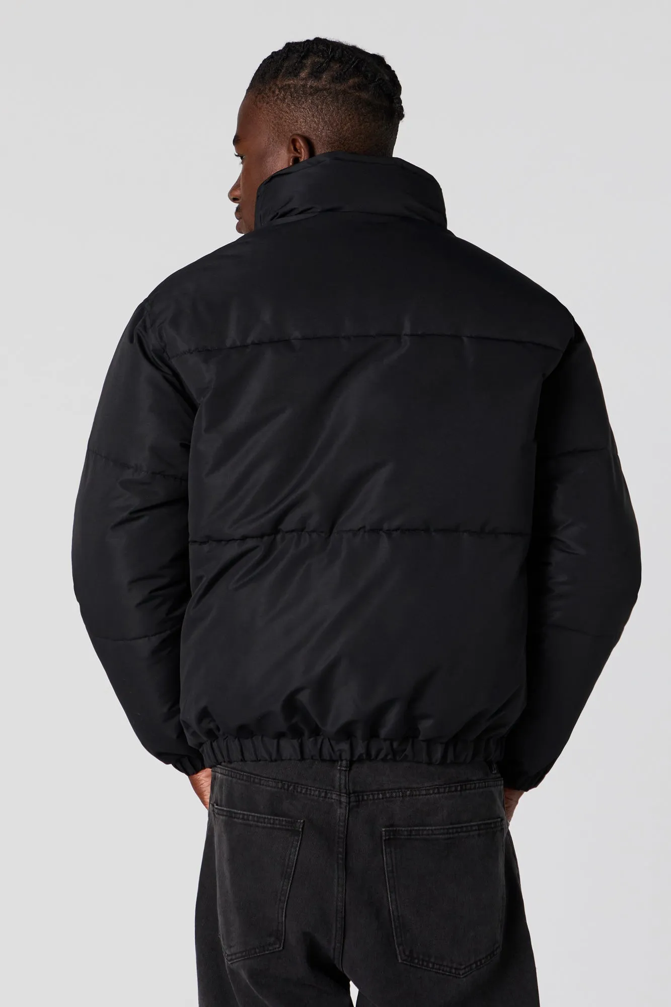 Blouson bouffant à col cheminée