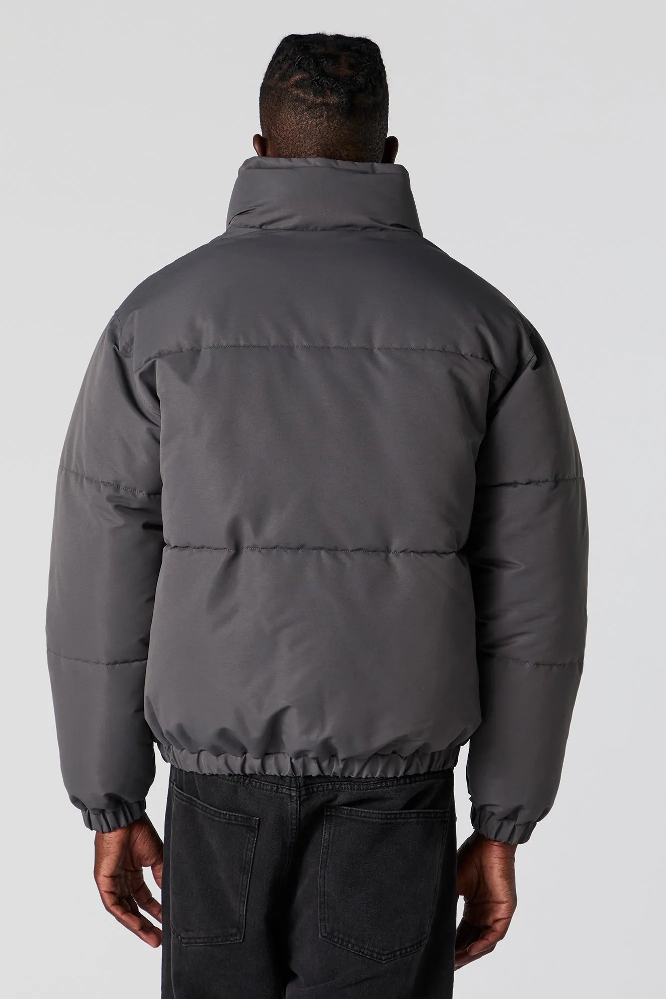 Blouson bouffant à col cheminée