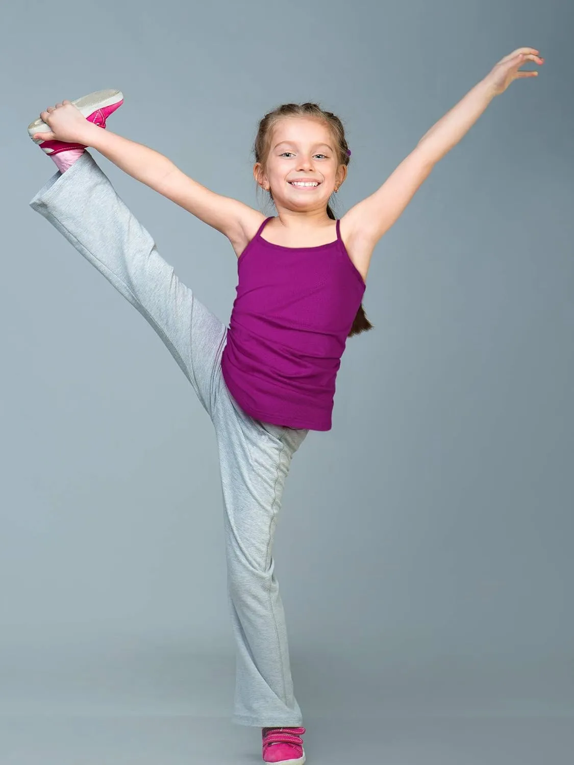 Boao 3 Pieces Girls Dance Tank Tops Racerback Camisole Undershirts Spaghetti Strap Camis Dance Clothes Tank Tops for Girls