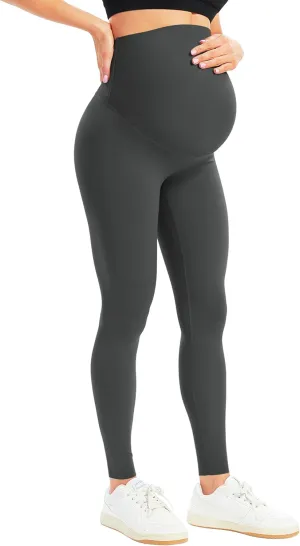 BONVIGOR Women's Maternity Leggings Over The Belly Bump Workout Full Length Leggings Running Active Yoga Pants