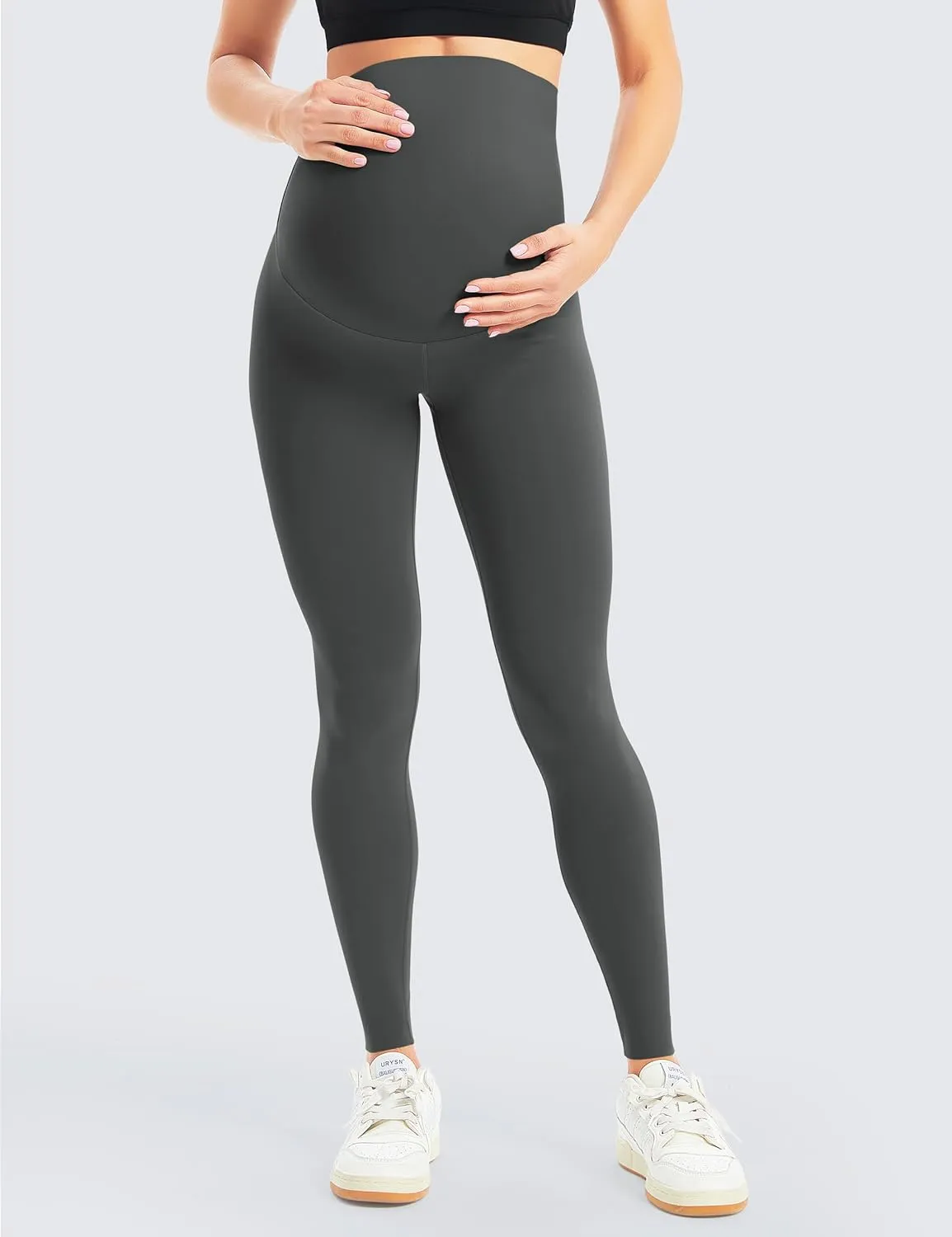BONVIGOR Women's Maternity Leggings Over The Belly Bump Workout Full Length Leggings Running Active Yoga Pants