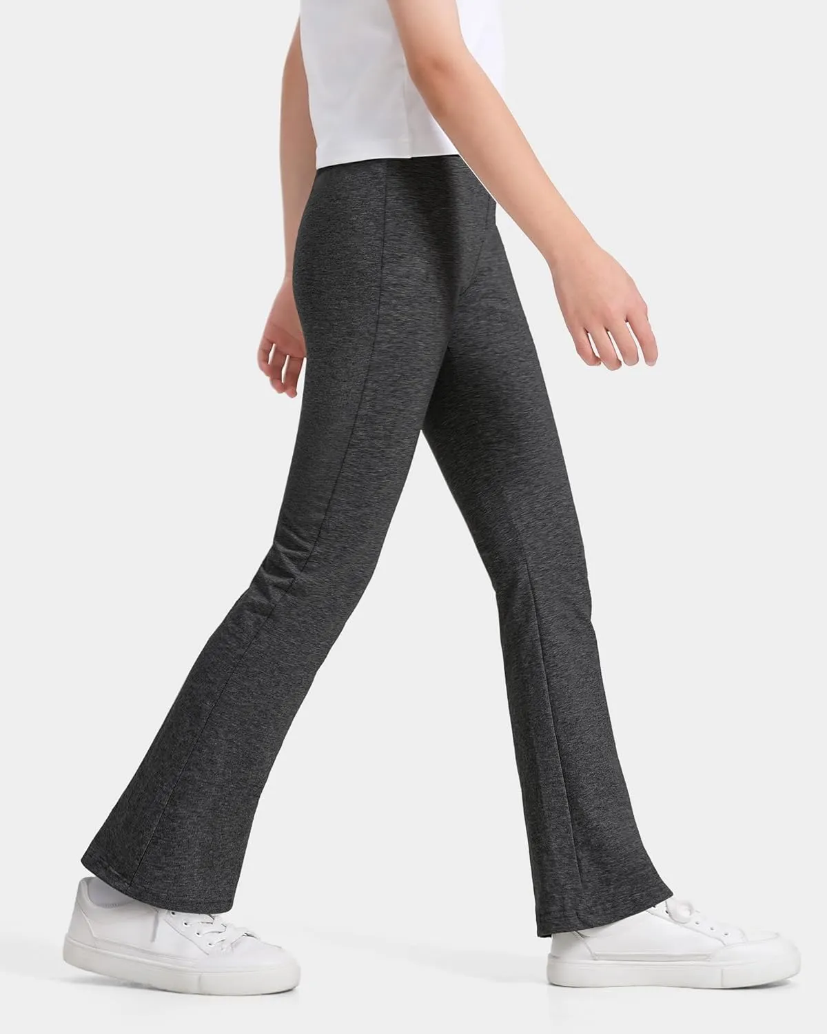 BOOPH Girls Flare Leggings Kids High Waist Bell Bottom Pants Casual Cotton Leggings for Teen Girls