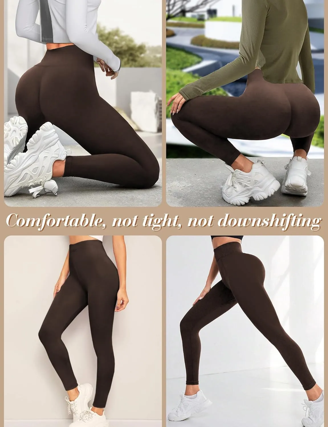 Buauty Black Cotton Leggings for Women,Womens Workout Leggings Control Tights for Women Running Pants & Plus Size