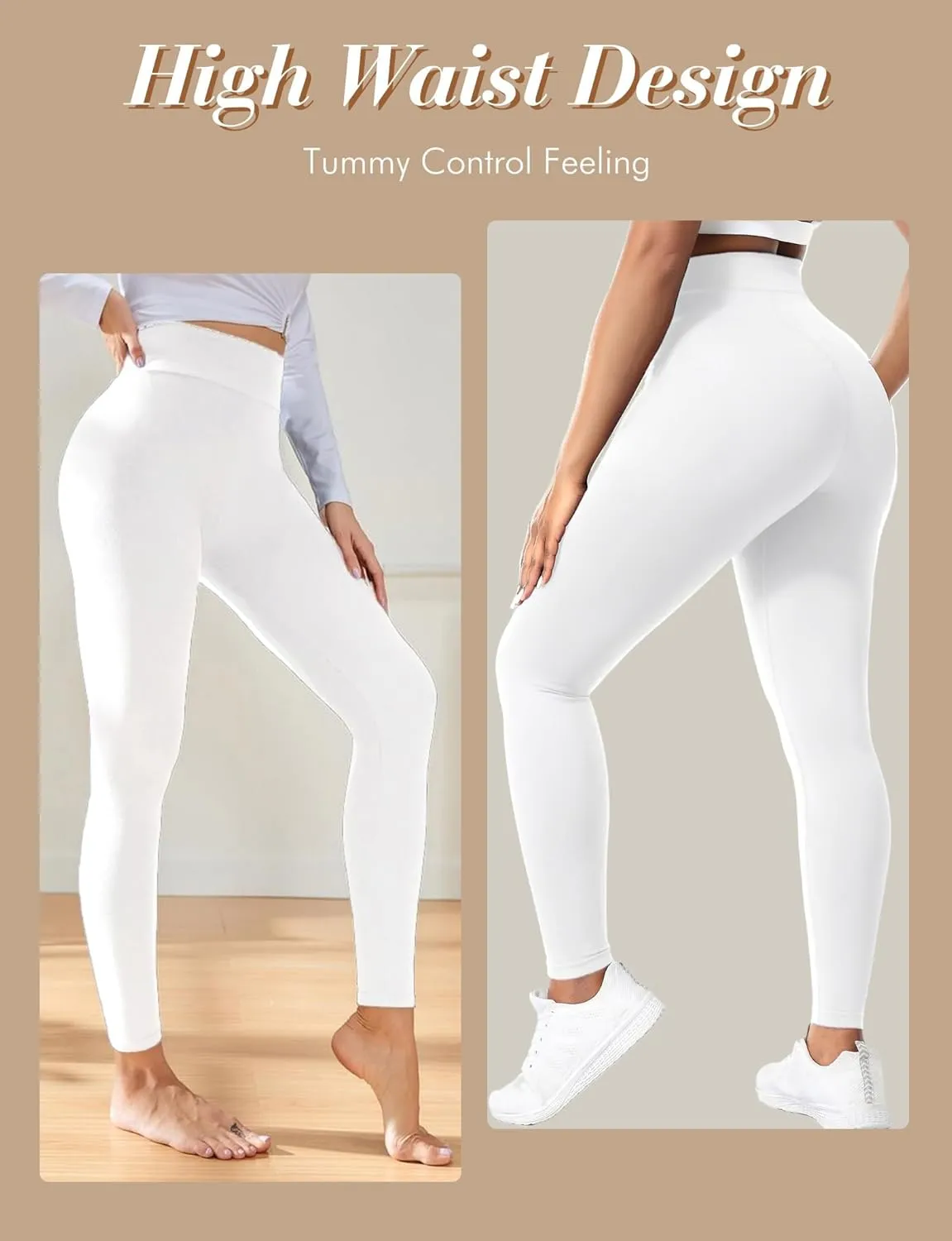 Buauty Black Cotton Leggings for Women,Womens Workout Leggings Control Tights for Women Running Pants & Plus Size
