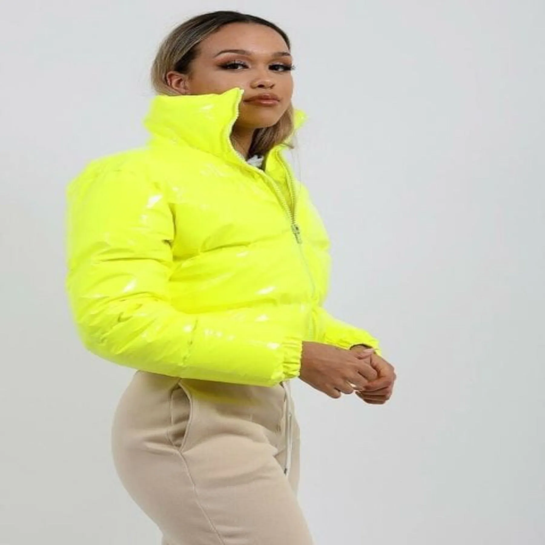 Bubble Crop Puffer Jacket Fantastic Vibrant Colours
