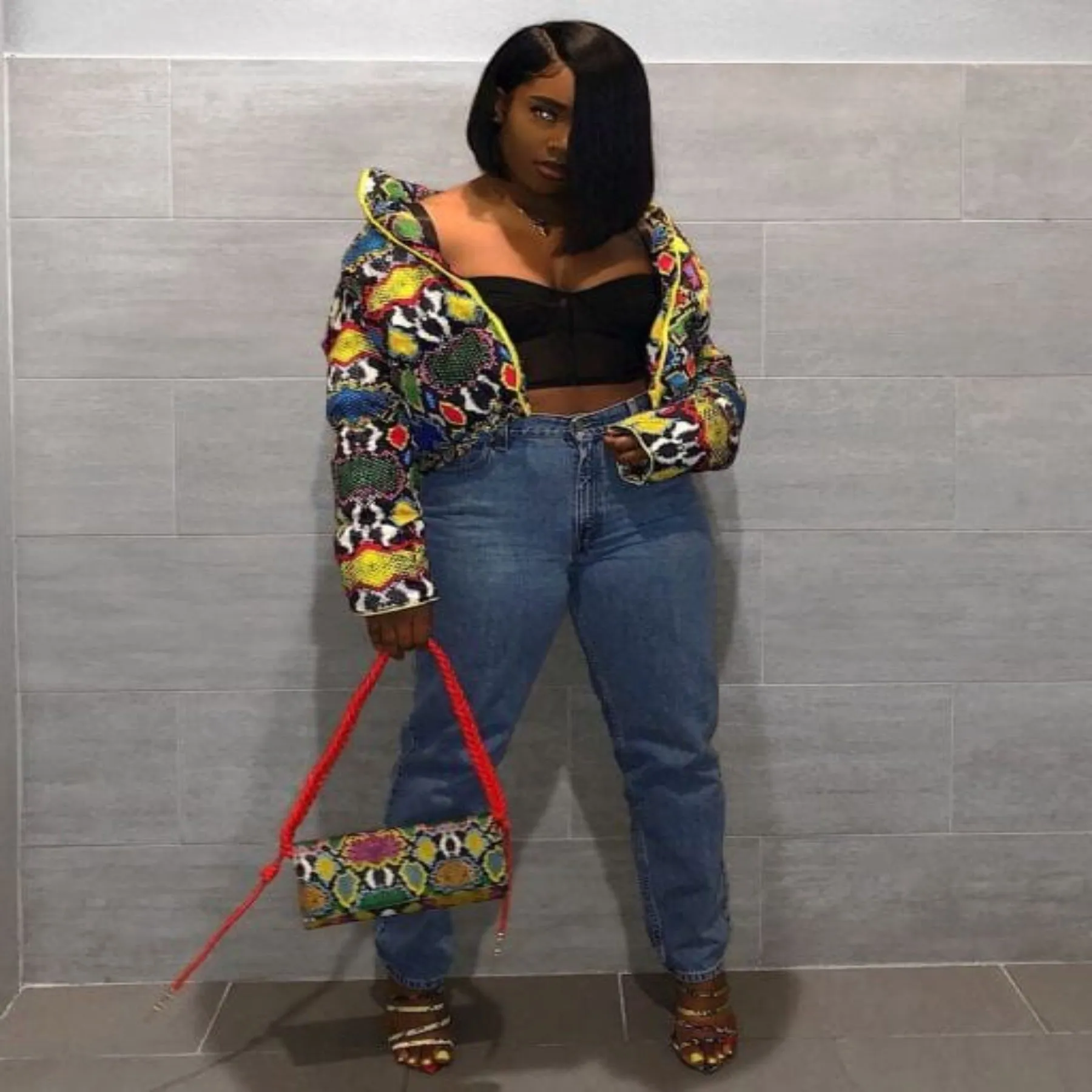Bubble Crop Puffer Jacket Fantastic Vibrant Colours