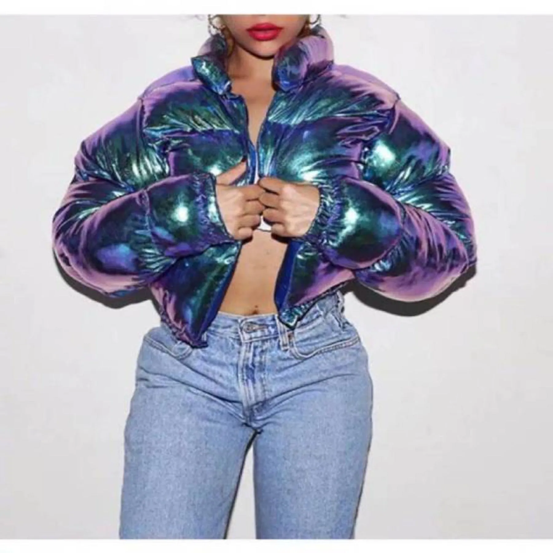 Bubble Crop Puffer Jacket Fantastic Vibrant Colours