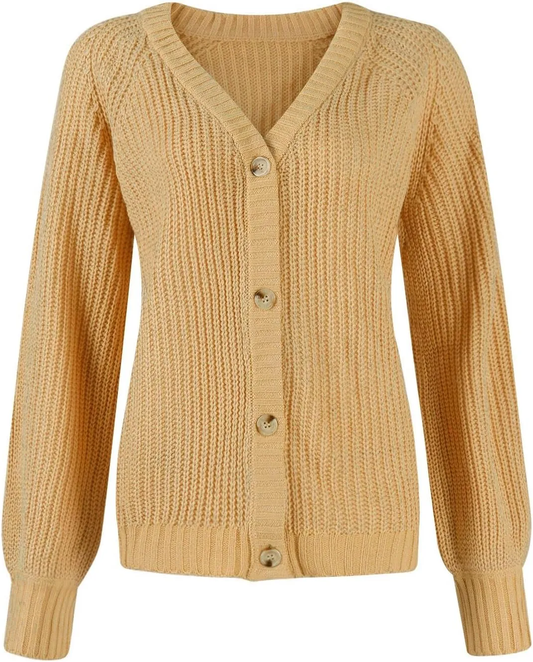 Button Up Sweaters For Woman Lightweight Cable Knit Cardigan Sweater V Neck Casual Chunky Knit Coat Fall Clothes