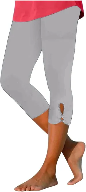 Capri Leggings for Women Tummy Control High Waisted Yoga Pants Non See Through Workout Athletic Running Leggings