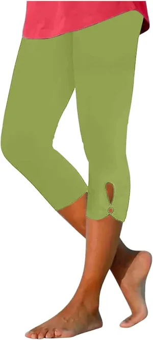 Capri Leggings for Women Tummy Control High Waisted Yoga Pants Non See Through Workout Athletic Running Leggings