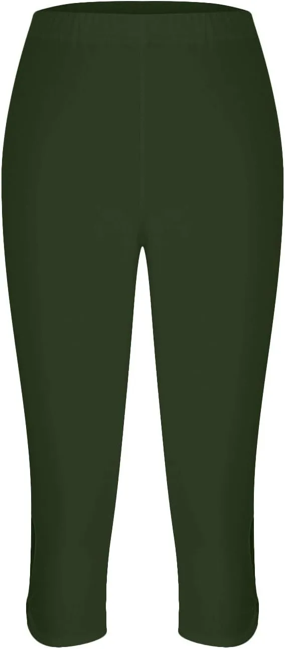 Capri Leggings for Women Tummy Control High Waisted Yoga Pants Non See Through Workout Athletic Running Leggings