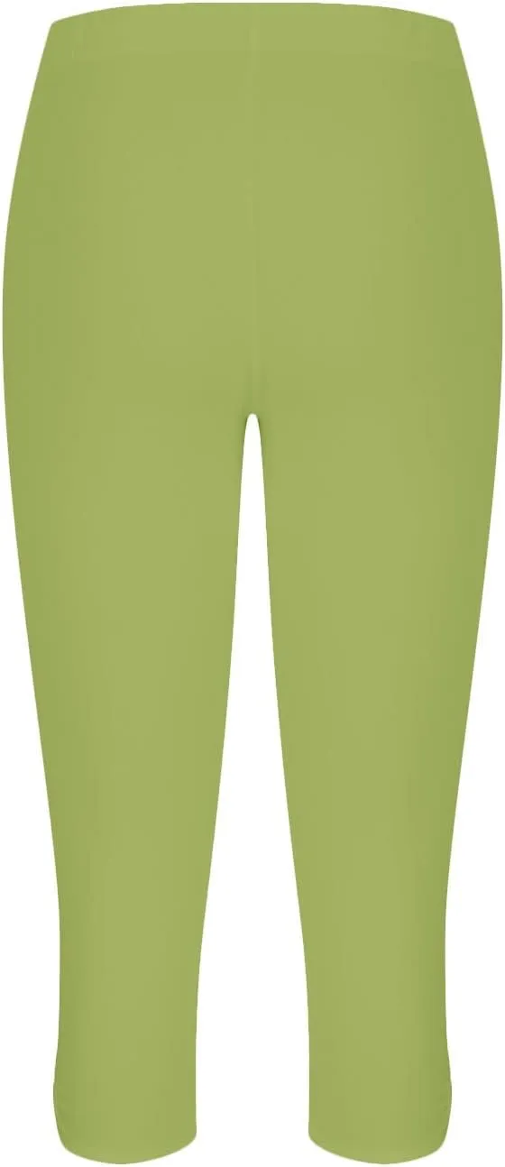 Capri Leggings for Women Tummy Control High Waisted Yoga Pants Non See Through Workout Athletic Running Leggings
