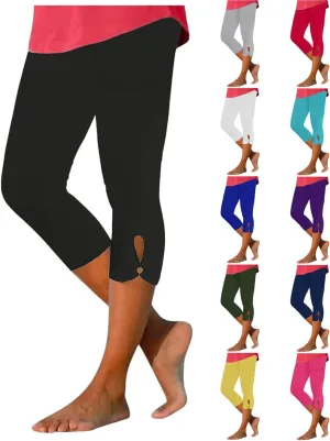Capri Leggings for Women Tummy Control High Waisted Yoga Pants Non See Through Workout Athletic Running Leggings
