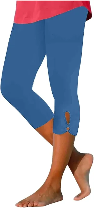 Capri Leggings for Women Tummy Control High Waisted Yoga Pants Non See Through Workout Athletic Running Leggings