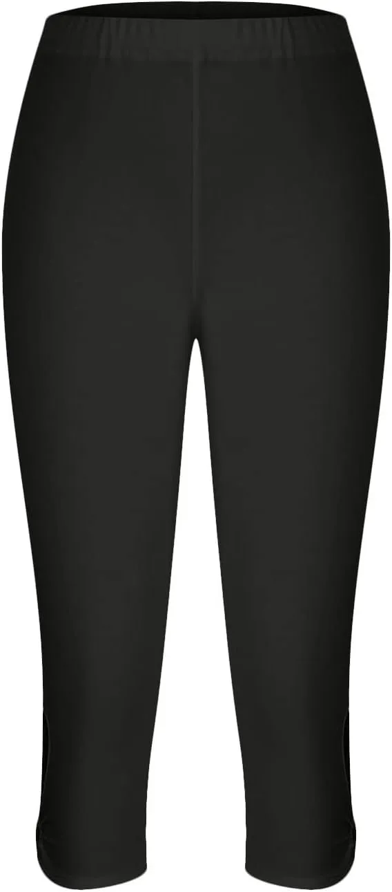 Capri Leggings for Women Tummy Control High Waisted Yoga Pants Non See Through Workout Athletic Running Leggings