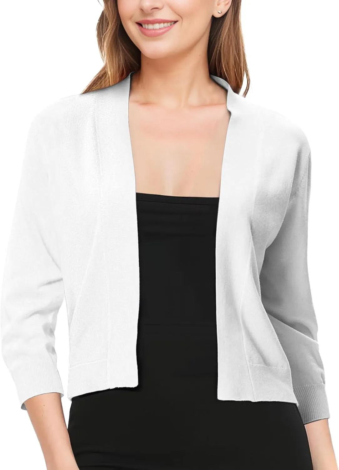 Cardigan for Women, Lightweight Cardigans Women Dressy for Summer, Short Bolero 3/4 Sleeve Cropped Shrug Sweaters Jacket