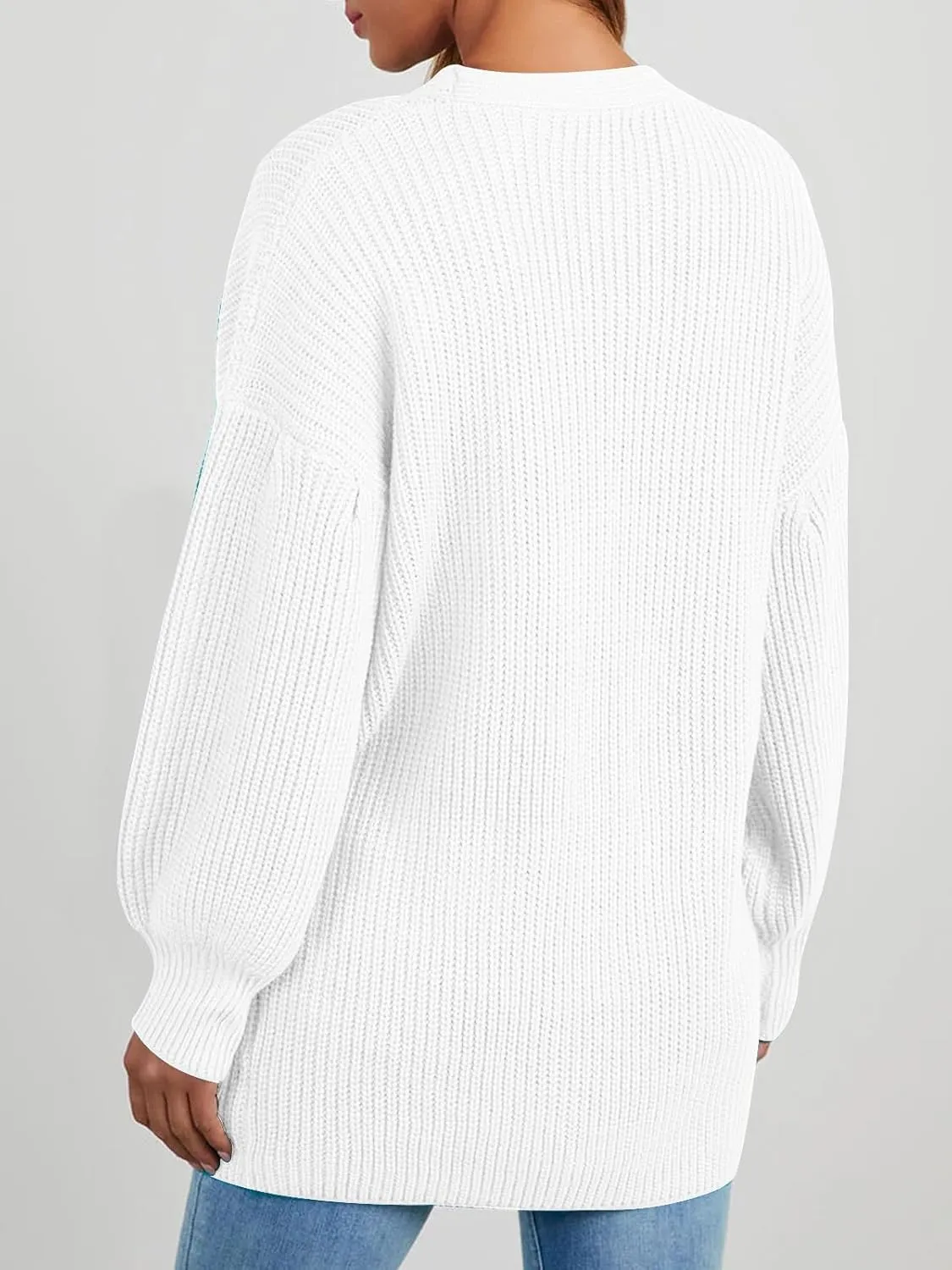 Cardigan Sweaters for Women Oversized Chunky Knit Long Cardigan Open Front Button Cardigans Trendy Fall with Pockets