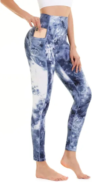 ccko High Waisted Leggings for Women with Pockets, Womens Yoga Pants Stretch Workout Leggings Tummy Control