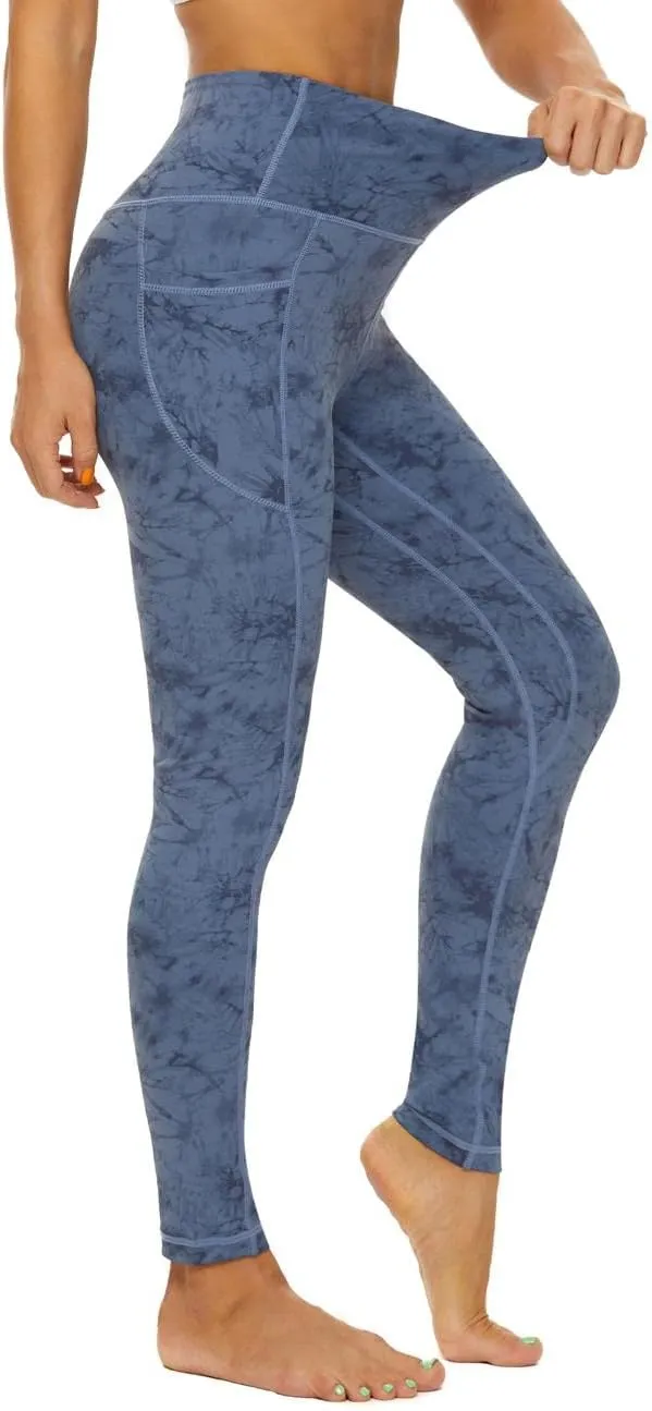 ccko High Waisted Leggings for Women with Pockets, Womens Yoga Pants Stretch Workout Leggings Tummy Control