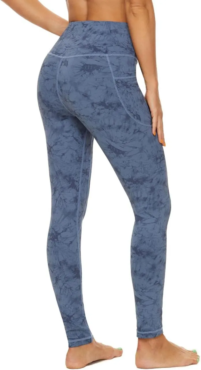 ccko High Waisted Leggings for Women with Pockets, Womens Yoga Pants Stretch Workout Leggings Tummy Control
