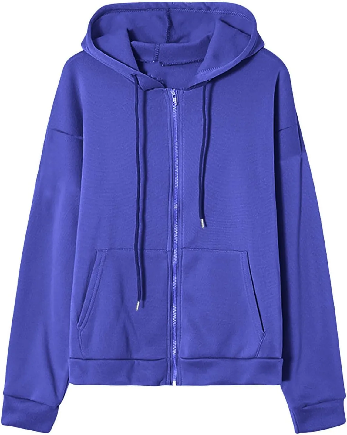 Ceboyel Full Zip Up Hoodies For Women Oversized Sweatshirts Tops Long Sleeve Fall Jackets Y2K Preppy Teen Girl Clothes 2023