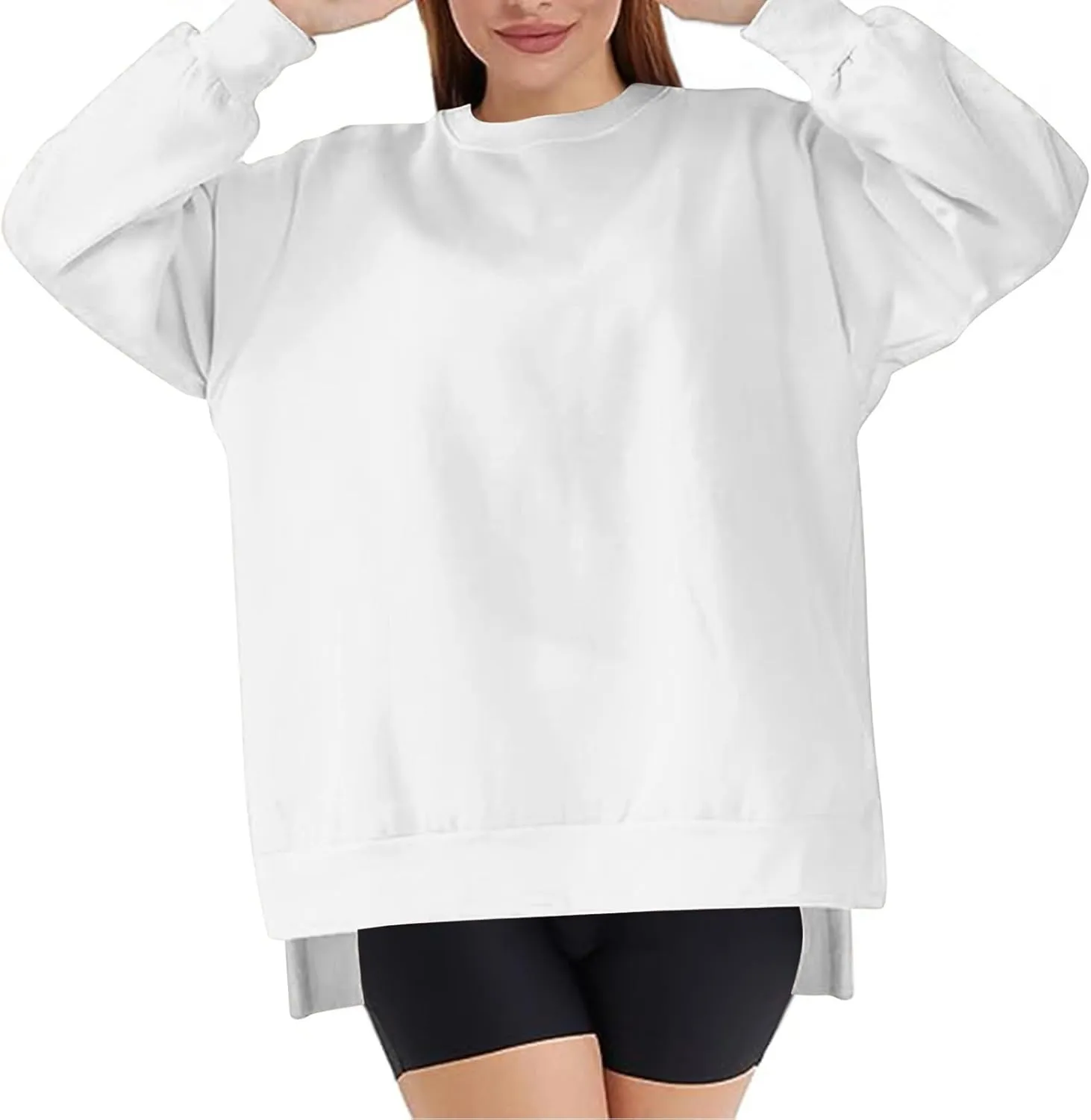 Ceboyel Oversized Sweatshirt For Women Long Sleeve Crewneck Pullover Fall Sweater Tops Y2K Trendy Fashion Clothing Outfits