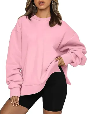 Ceboyel Oversized Sweatshirt For Women Long Sleeve Crewneck Pullover Fall Sweater Tops Y2K Trendy Fashion Clothing Outfits