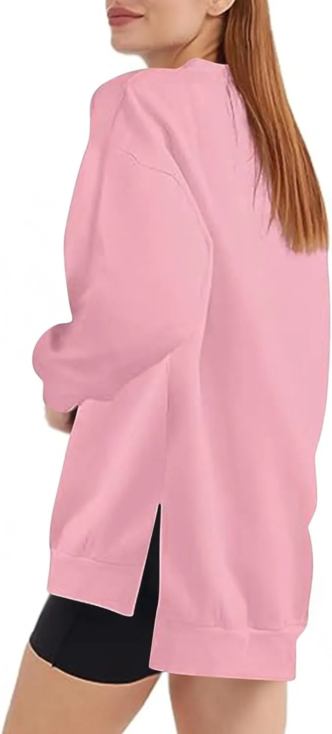 Ceboyel Oversized Sweatshirt For Women Long Sleeve Crewneck Pullover Fall Sweater Tops Y2K Trendy Fashion Clothing Outfits