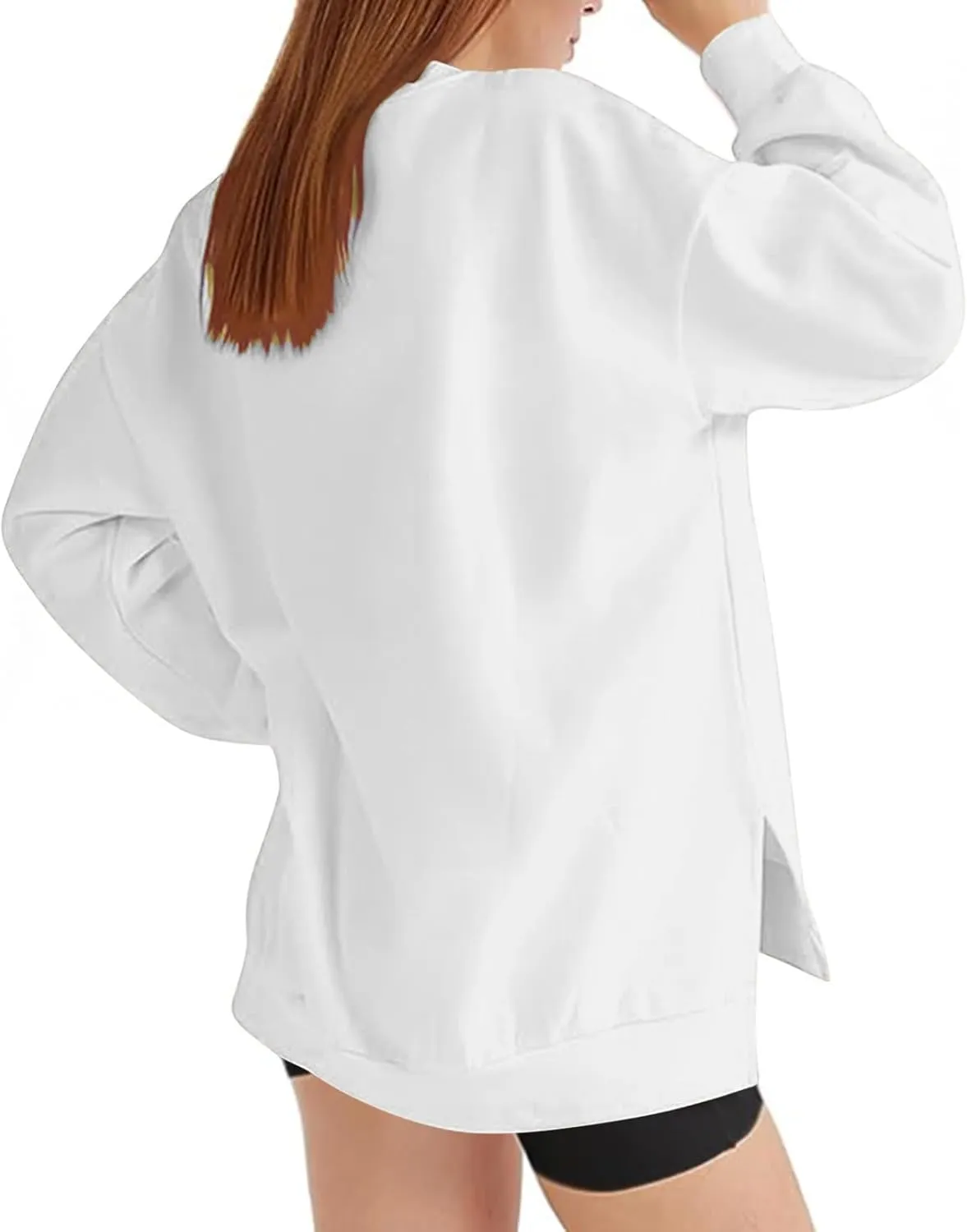 Ceboyel Oversized Sweatshirt For Women Long Sleeve Crewneck Pullover Fall Sweater Tops Y2K Trendy Fashion Clothing Outfits
