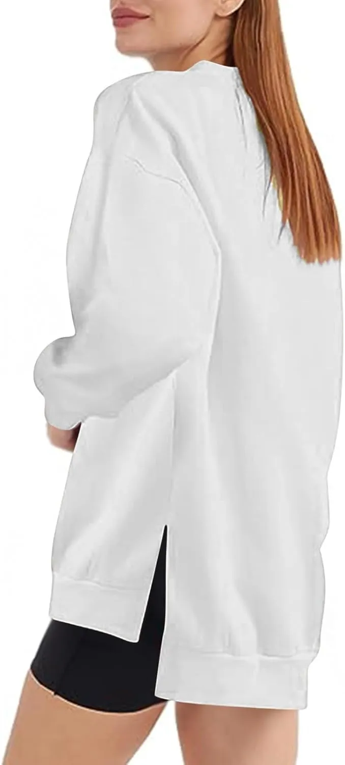Ceboyel Oversized Sweatshirt For Women Long Sleeve Crewneck Pullover Fall Sweater Tops Y2K Trendy Fashion Clothing Outfits