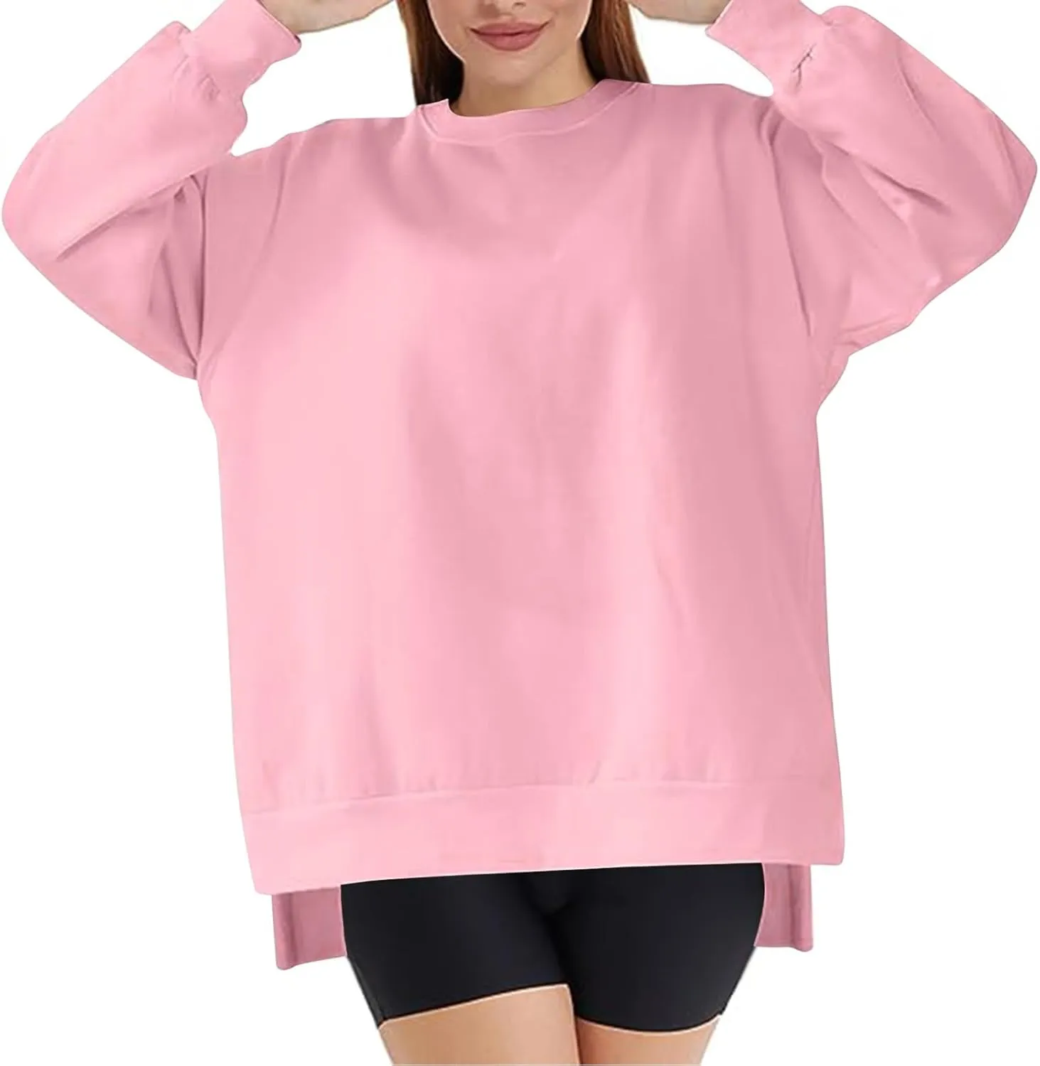 Ceboyel Oversized Sweatshirt For Women Long Sleeve Crewneck Pullover Fall Sweater Tops Y2K Trendy Fashion Clothing Outfits