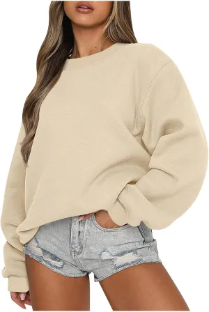 Ceboyel Women Oversized Pullover Sweatshirts Crewneck Sweater Y2K Trendy Witner Fall Hoodie Fashion Outfits Clothes 2023